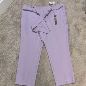 LOFT NWT Lavender Tie-Waist Cropped Pants
